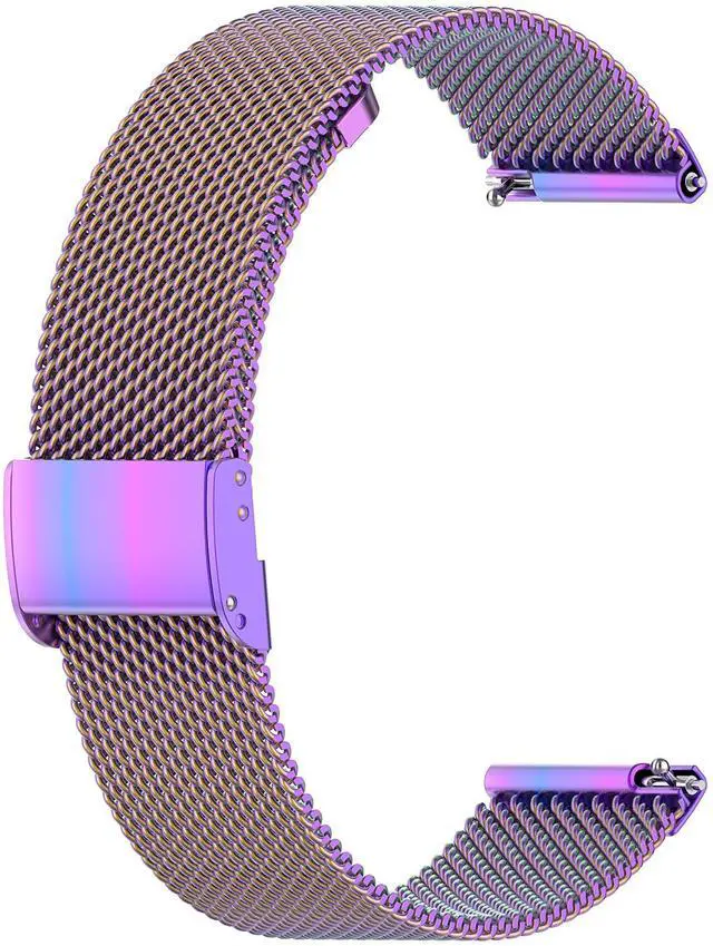 Alt view image 3 of 6 - Metal Bands Compatible with Fitpolo DR06/TOOBUR DR06/FQQ DR06/KEEPONFIT DR05/KIBFLE DR03/YMZ DR03 Stainless Steel Milanese Mesh Loop Strap for DR06 Smartwatch