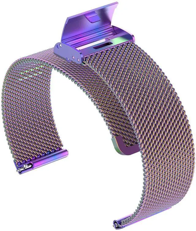 Alt view image 5 of 6 - Metal Bands Compatible with Fitpolo DR06/TOOBUR DR06/FQQ DR06/KEEPONFIT DR05/KIBFLE DR03/YMZ DR03 Stainless Steel Milanese Mesh Loop Strap for DR06 Smartwatch