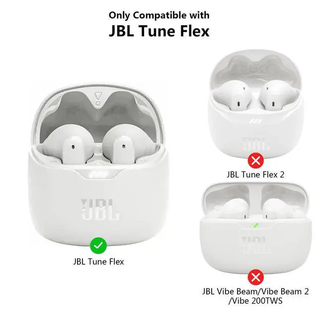 Alt view image 2 of 7 - for JBL Tune Flex 2 Case Clear Glitter with Cleaning Pen,Crystal | Cute Sparkle Bling Clear Case for JBL Tune Flex 2 Case Cover,Shockproof Soft TPU Case for JBL Case with Carabiner
