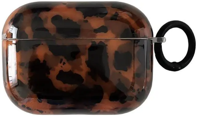 Main image of Tortoise Shell Cute Case for AirPods Pro 3 Gen with Lock,Retro Trendy Aesthetic Glitter Brown Cheetah Leopard Print Vintage Cool Girls Women y2k Stylish for Airpod Pro 3nd Genetation