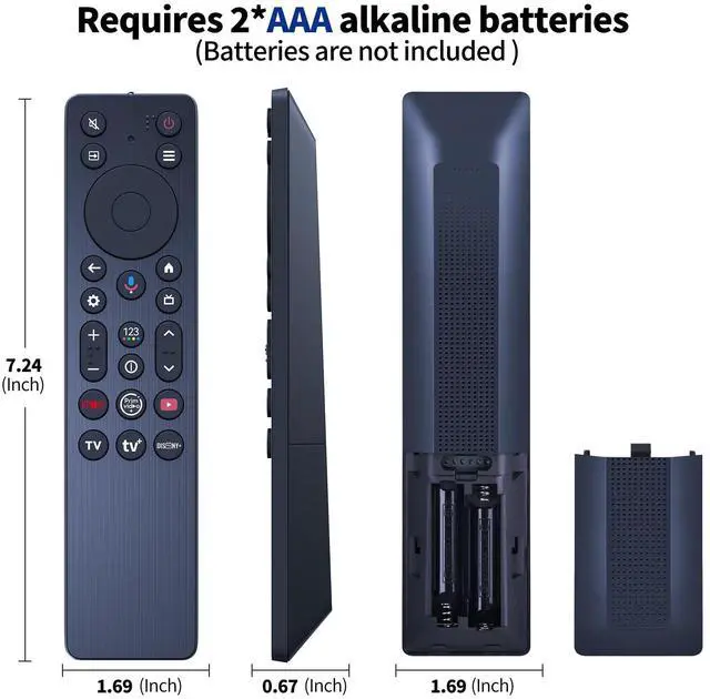 Alt view image 7 of 7 - RC923A FMB1 Replacement for TCL QD-Mini LED 4K UHD Smart TV Remote Control, Compatible with TCL 50/55/65/75/85 Series TV QM5K QM6K QM7K Q77K (IR No Voice)