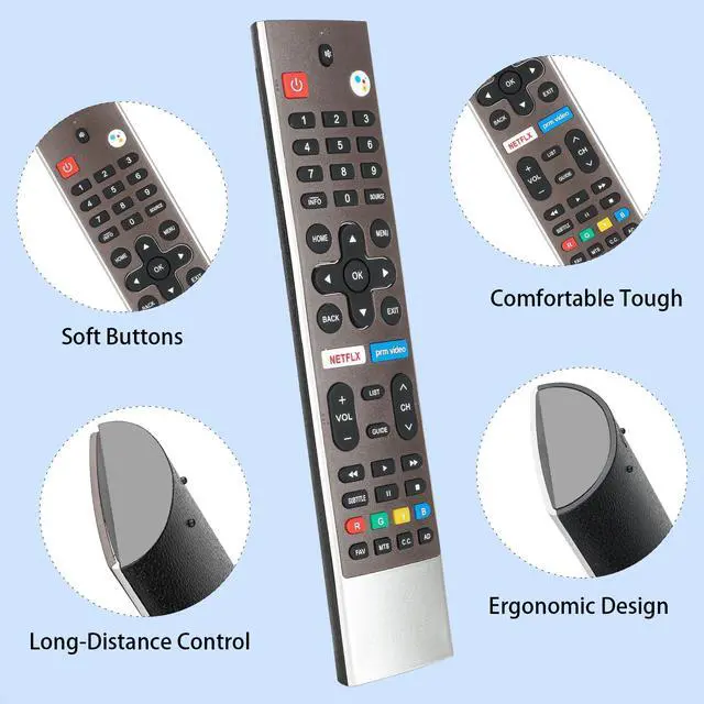 Alt view image 3 of 7 - HS-7720 HS-7720H Voice Remote Control Compatible with Skyworth 4K UHD Smart Android TV 50UD7200 55UD7200 65UD7200 75UD6200 Replacement Controller