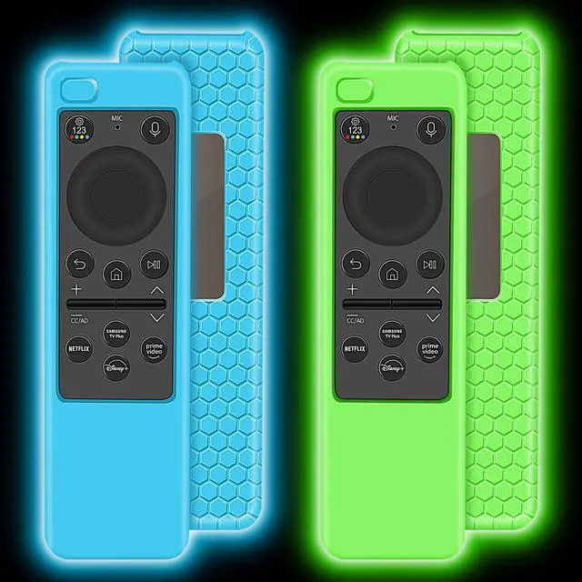 Main image of Cover Case for Samsung BN59-01480A Solar Remote -Glow Green+Blue | Protective Silicone Sleeve for Samsung Remote BN59-01432A BN59-01455A BN59-01436A TM2560E TM2360F TM2360E TM2361F TM2361E