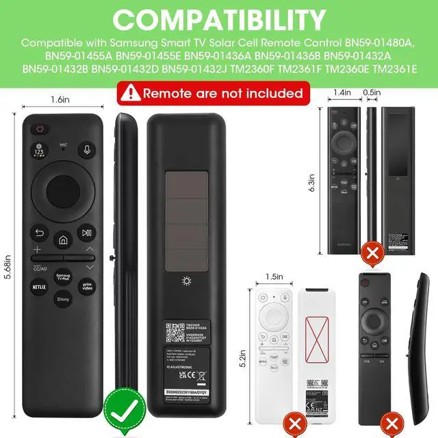 Alt view image 2 of 7 - Cover Case for Samsung BN59-01480A Solar Remote -Glow Green+Blue | Protective Silicone Sleeve for Samsung Remote BN59-01432A BN59-01455A BN59-01436A TM2560E TM2360F TM2360E TM2361F TM2361E
