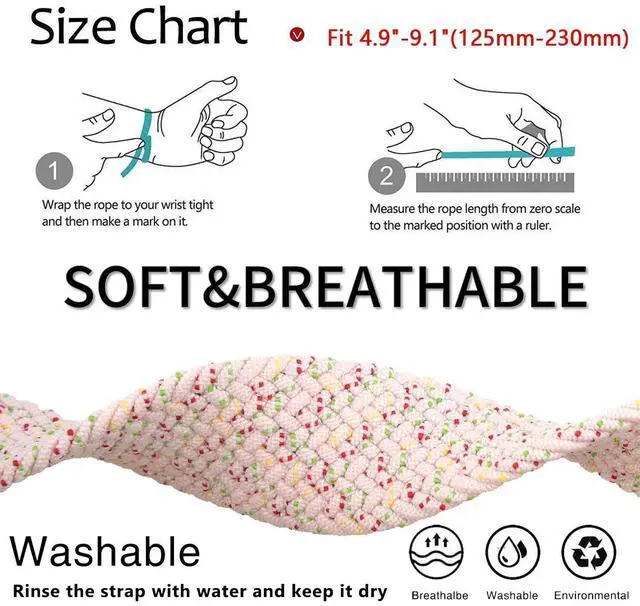 Alt view image 3 of 6 - Premium Stretchy Nylon Breathable Replacement Band with Alloy Bumper for WHOOP 4.0, Elastic Wristband Adjustable with Magnetic Clasp for WHOOP 4 Activity Tracker