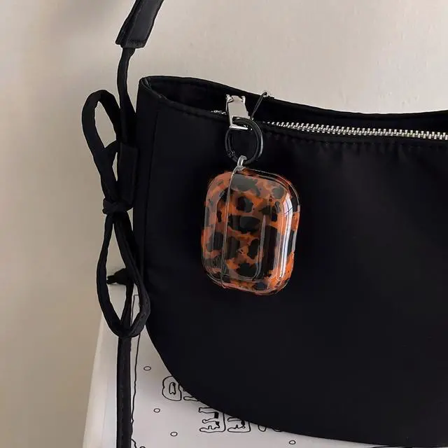 Alt view image 5 of 7 - Tortoise Shell Cute Case for AirPods Pro 3 Gen with Lock,Retro Trendy Aesthetic Glitter Brown Cheetah Leopard Print Vintage Cool Girls Women y2k Stylish for Airpod Pro 3nd Genetation