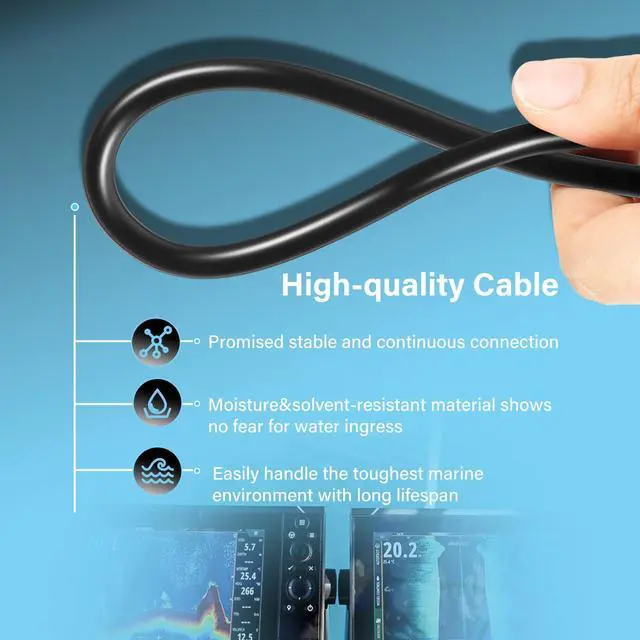 Alt view image 5 of 7 - 000-00128-001 4-pin Power Cord Fit for Simrad GO9/12, Vulcan 7/9/12, NSS EVO3, ZEUS2,ZEUS3 for Power in, Power Control Bus and External Alarm (6.5 Feet)