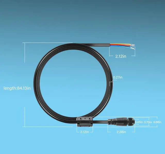 Alt view image 7 of 7 - 000-00128-001 4-pin Power Cord Fit for Simrad GO9/12, Vulcan 7/9/12, NSS EVO3, ZEUS2,ZEUS3 for Power in, Power Control Bus and External Alarm (6.5 Feet)