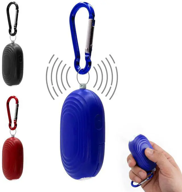 Main image of Personal Safety Alarm for Women, 120DB, Blue | Dual LED flashlight and keychain attachment deliver a loud deterrent alert on the go