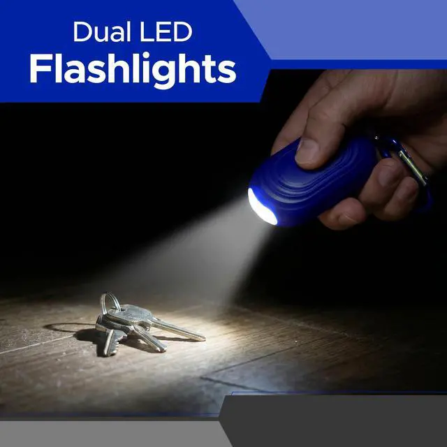 Alt view image 7 of 7 - Personal Safety Alarm for Women, 120DB, Blue | Dual LED flashlight and keychain attachment deliver a loud deterrent alert on the go