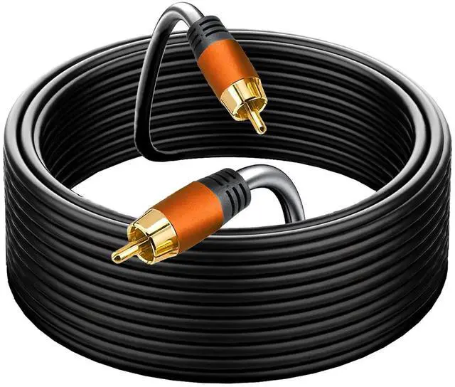 Main image of Digital Coaxial Audio Cable 16.5FT, 1RCA Male to 1RCA Male for Subwoofer, Home Theater, Video/Audio, Rear View Parking Camera