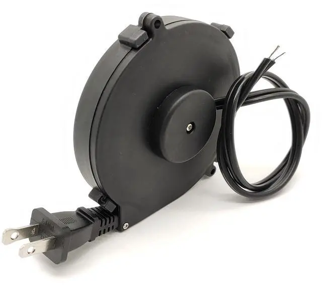 Alt view image 3 of 6 - Automatic Retractable 2-Core Power Cord Reel PA6+ABS Fireproof V0 Material with 18AWG Cable for Home Appliances, Office Equipment, Cable Length - 1.6 Meters (Full circle type)