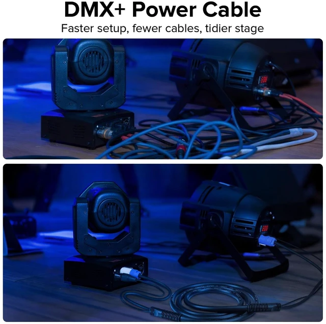 Alt view image 3 of 7 - 5 Pin DMX & Power Combo Link Cable 25 ft, 14AWG True DMX512 Signal, 116 Optimized Impedance, Power and Data in One Cable, Fixture Linking