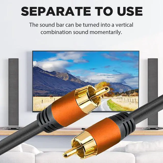 Alt view image 5 of 6 - Digital Coaxial Audio Cable 16.5FT, 1RCA Male to 1RCA Male for Subwoofer, Home Theater, Video/Audio, Rear View Parking Camera