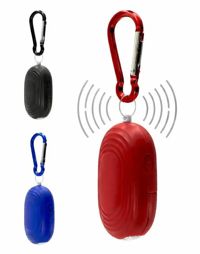 Main image of Personal Safety Alarm for Women, 120DB, Red | Dual LED flashlight and keychain attachment deliver a loud deterrent alert on the go