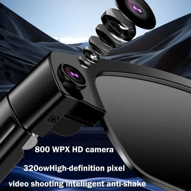 Alt view image 4 of 6 - Smart AI Glasses with Camera, 800W Cameras & Photo Capture, Real-Time Translation, Recording Glasses with AI Assistant, Open-Ear Audio, Object Recognition, Bluetooth, for Travel (B1#)