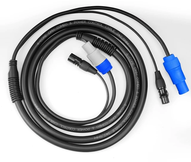 Alt view image 7 of 7 - 5 Pin DMX & Power Combo Link Cable 25 ft, 14AWG True DMX512 Signal, 116 Optimized Impedance, Power and Data in One Cable, Fixture Linking