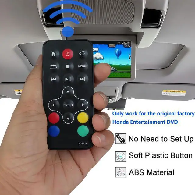 Alt view image 3 of 7 - Replacement Remote Control for Honda Pilot Elite/Touring/EX-L Rear Entertainment DVD 39560-THR-A020-M1 39560THRA020 2019 2020 20201 2022 2023