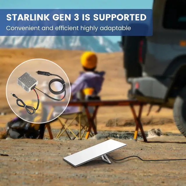 Alt view image 7 of 7 - Starlink Gen 3 Power Cord, Boost Power Cord for Starlink Gen3 Router, 9V-35V to 57V Boost Conversion Kit, G3 Step Up Power Adapter,Cigarette Lighter to DC Power Cord