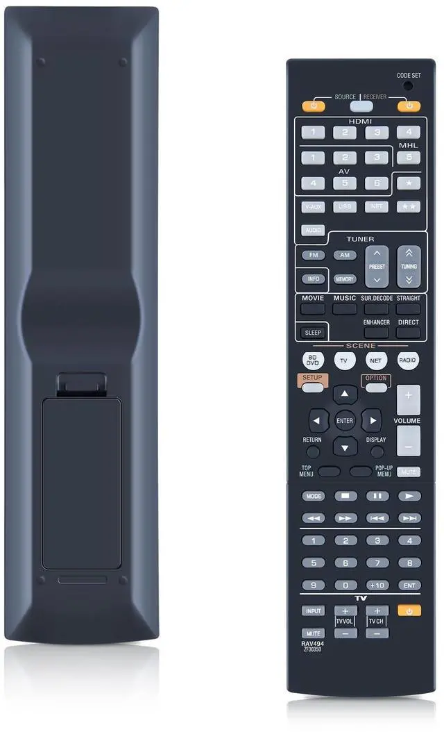 Main image of New RAV494 ZF30350 Remote Control Replacement for Yamaha AV Receiver RXV475 RXV475BL RX-V475 RX-V475BL HTR-4066 HTR4066