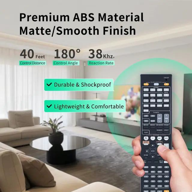 Alt view image 5 of 7 - New RAV494 ZF30350 Remote Control Replacement for Yamaha AV Receiver RXV475 RXV475BL RX-V475 RX-V475BL HTR-4066 HTR4066