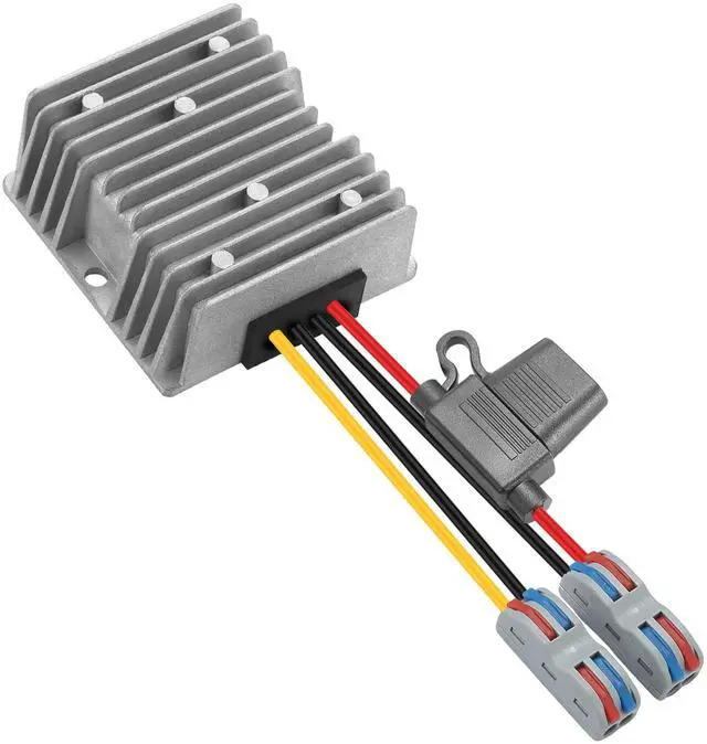 Main image of 30-60V to 24V 10A 240W Waterproof DC-DC Buck Converter with Fuse | Step Down Regulator For Automotive, Led Lights, Construction Sites, Tools