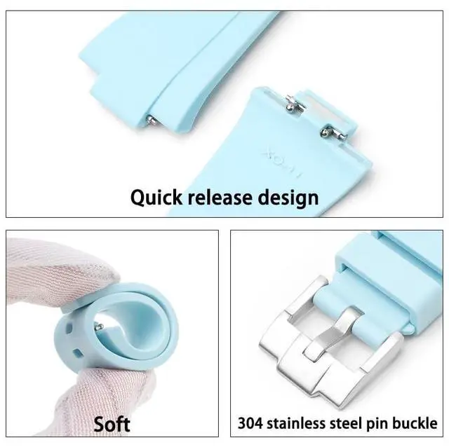 Alt view image 6 of 6 - Quick Release Rubber Strap for PRX Watch 40mm 35mm | FKM Replacement Band for PRX Series Powermatic 8011mm/12mm