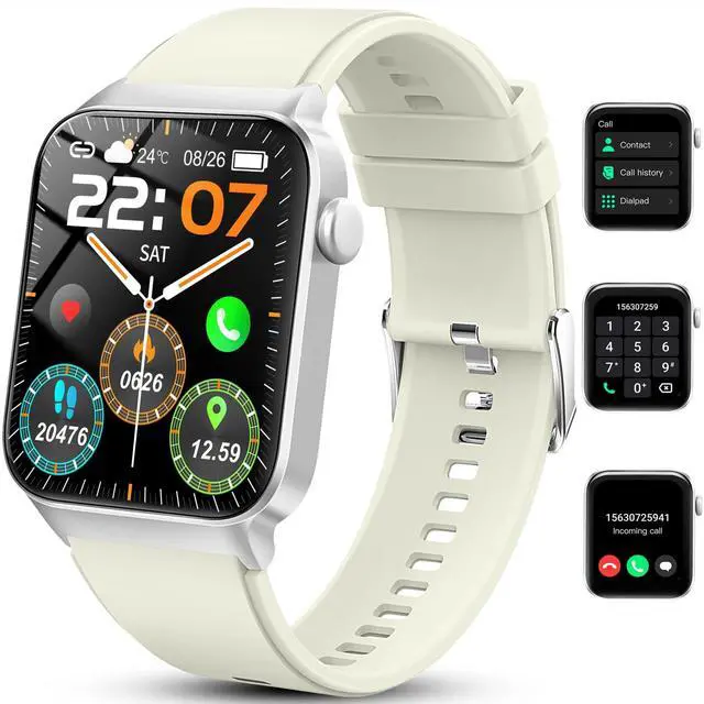 Main image of Smart Watch for Women Men (Answer/Make Call), Smartwatch with Heart Rate/Sleep Monitor/Pedometer, 2026 New Fitness Watch IP68 Waterproof, 113+ Sports Modes,Activity Tracker for Android iOS-White