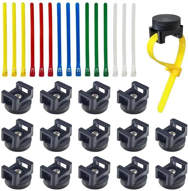 Main image of 15pcs Magnetic Cable Zip Tie Base, Wire Cable Holder, Cable Ties Mount Wire Clips, Cable Management Base Organization, Multipurpose for Cable Wire Holder Clip (Colourful)