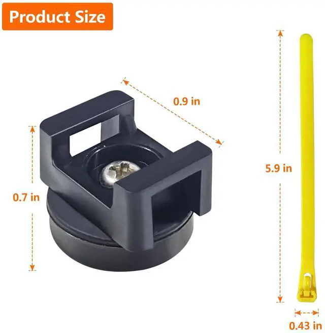 Alt view image 2 of 6 - 15pcs Magnetic Cable Zip Tie Base, Wire Cable Holder, Cable Ties Mount Wire Clips, Cable Management Base Organization, Multipurpose for Cable Wire Holder Clip (Colourful)