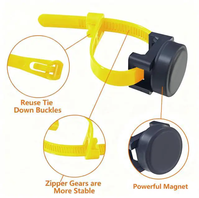 Alt view image 3 of 6 - 15pcs Magnetic Cable Zip Tie Base, Wire Cable Holder, Cable Ties Mount Wire Clips, Cable Management Base Organization, Multipurpose for Cable Wire Holder Clip (Colourful)