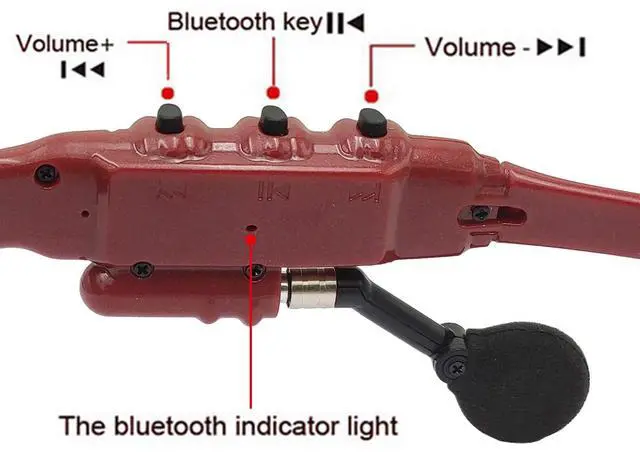 Alt view image 6 of 7 - Wireless Bluetooth Sunglasses Anti-ray Stereo 5.1 Music Bluetooth Headphones for Women Support Both Headset and Hands-free for All Kinds of Cell Phones (Red-gray)