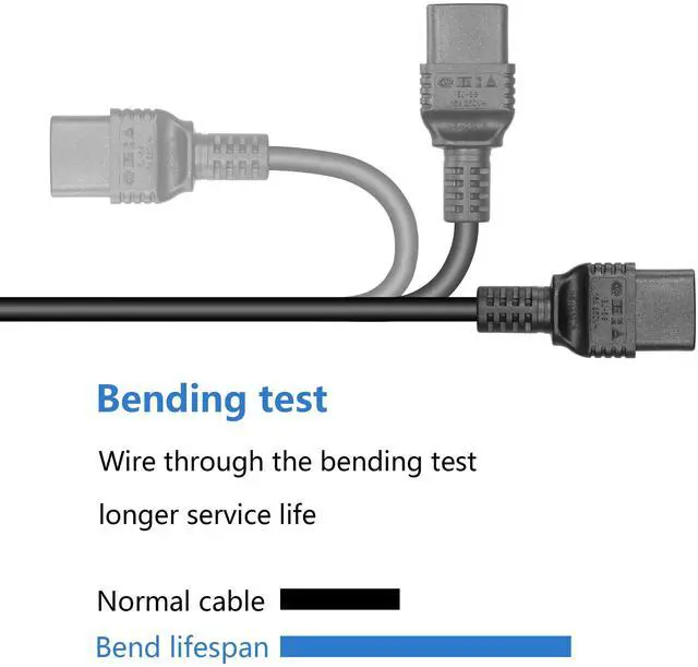 Alt view image 4 of 6 - IEC 320 C20 to Dual C19 Power Cord,C20 Male to 2 x C19 Y Splitter Adapter Extension Power Cable Cord(Black C20 to Dual C19)