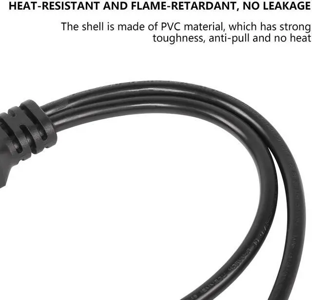 Alt view image 6 of 6 - IEC 320 C20 to Dual C19 Power Cord,C20 Male to 2 x C19 Y Splitter Adapter Extension Power Cable Cord(Black C20 to Dual C19)