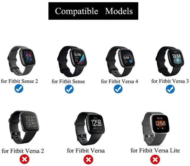 Alt view image 3 of 5 - 2-Pack Adjustable Elastic Bands, Wrist and Ankle bands with Tri-glide Slider for Fitbit Sense 1/2 or Versa 3/4, Stretchy Band for Men and Women, Black, Medium