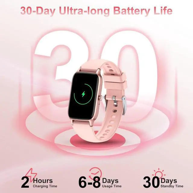 Alt view image 6 of 7 - Smart Watch for Women, 1.57" Smartwatch (Answer/Make Call), 2025 NEW Fitness Tracker with 110+ Sport Modes, Heart Rate/Sleep Monitor, IP68 Waterproof, Pedometer, Fitness Watch for Android iOS Pink