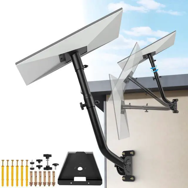 Main image of Gen3 Mount for Starlink Standard 4/4X Adjustable Wall/Roof Mounting Kit with Aluminum Pipe Adapter Compatible with Starlink Standard Gen 3/V3
