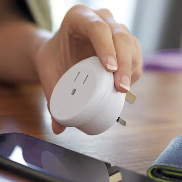 Alt view image 7 of 7 - US to UK Plug Adapter, Travel Adapter | Earthed Adapter for Small Electrical Devices, Travel Essentials for North American Travelers to the UK