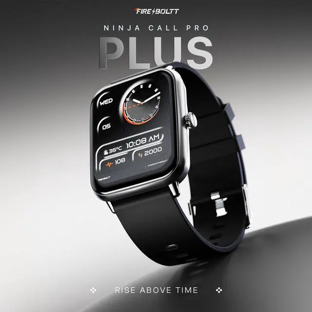 Alt view image 2 of 7 - Ninja Call Pro Plus 46.48mm (1.83 inch) Smart Watch with Bluetooth Calling, AI Voice Assistance, 120 Sports Modes IP67 Rating, 240 * 280 Pixel High Resolution (Black)