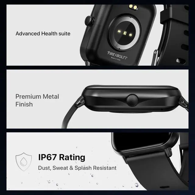 Alt view image 6 of 7 - Ninja Call Pro Plus 46.48mm (1.83 inch) Smart Watch with Bluetooth Calling, AI Voice Assistance, 120 Sports Modes IP67 Rating, 240 * 280 Pixel High Resolution (Black)