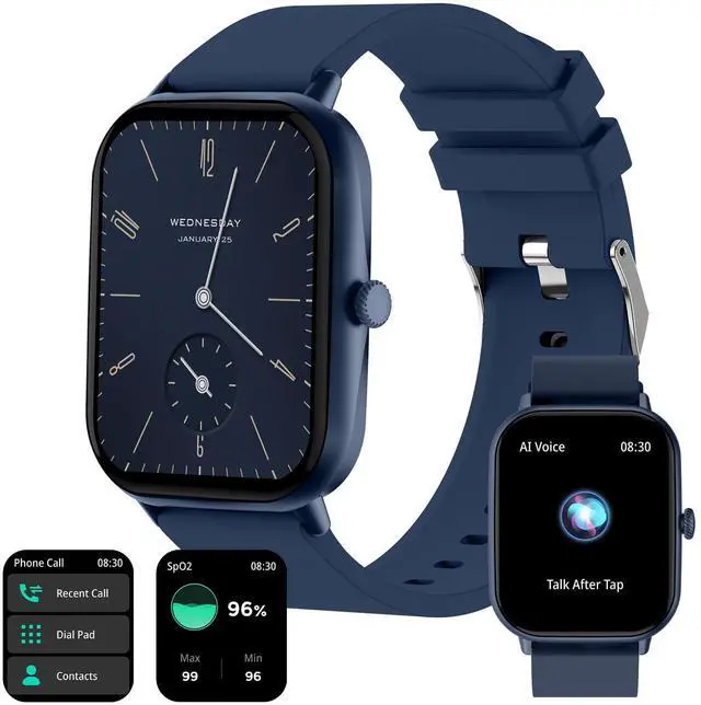 Main image of Ninja Call Pro Max 51.05mm (2.01 inch) HD Display Smart Watch, Bluetooth Calling, 120+ Sports Modes, Health Suite, Voice Assistance (Blue)