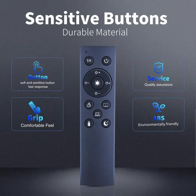Alt view image 3 of 7 - Remote for SIBRILLE/Wio-Mio/PACOVY/OUTON H101107 LED Floor Lamp | Easy pairing,for Dimunt,Shalomlite H10005-SGY-US,HU-XI-139,MF20054,MF18823E/A,MF30012 MF19195,HU-XI-94,OL-LFL-21