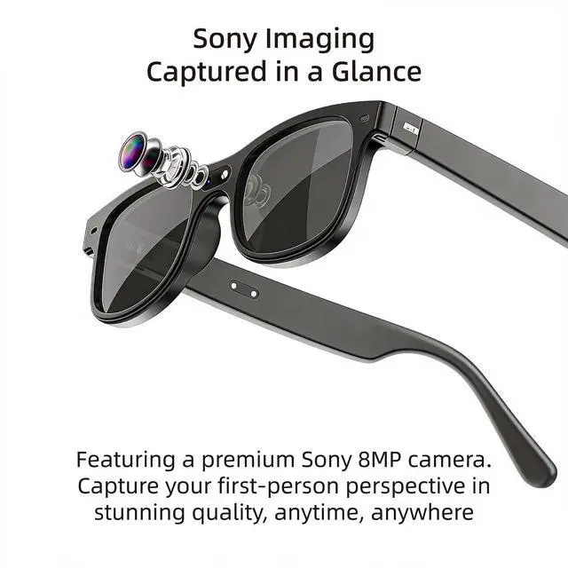 Alt view image 3 of 7 - Smart Safety AI Glasses, 4K Camera with Video Recording, Bluetooth 5.0, Enhanced Audio & Noise-Canceling Mics, AI Object Detection & Real-Time Translation for Business, Outdoor(G3)