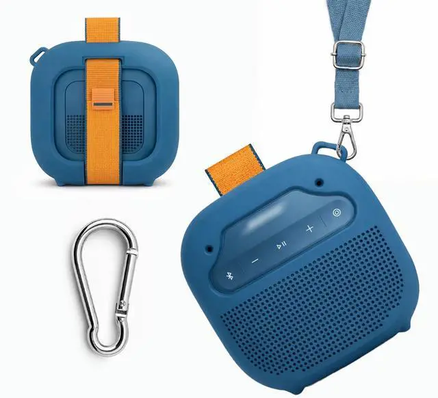 Main image of Silicone Cover for Bose New SoundLink Micro Portable Bluetooth Speaker (2nd Gen) with Neck Lanyard (Twlight Blue)