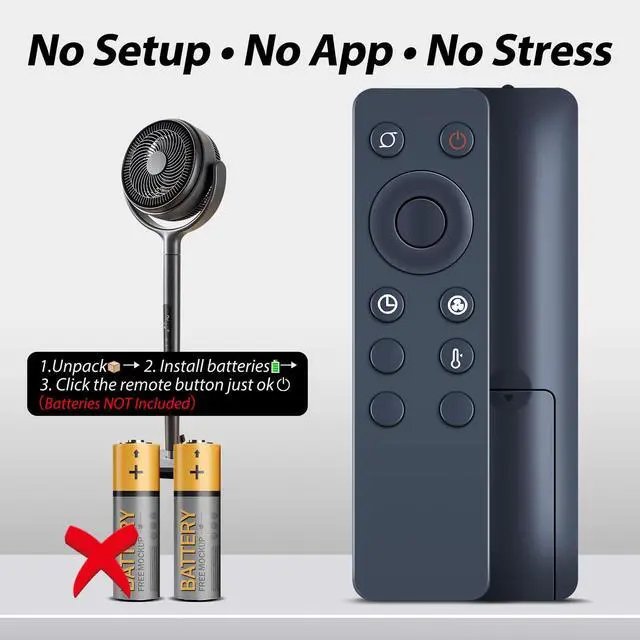 Alt view image 6 of 7 - New S18640 Fan Remote Control Replacement for Replace Remote Control Compatible with Lasko Elite Collection 18 inch Adjustable Pedestal Fan S18640 1493135