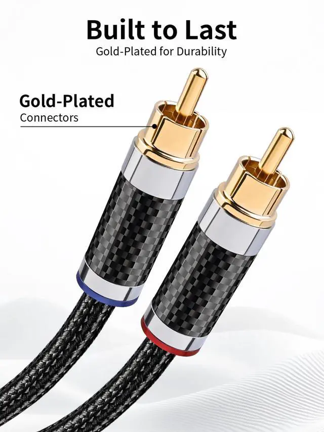 Alt view image 5 of 6 - HiFi USB C to RCA Audio Cable 3.28ft Type - C to Dual RCA Y Splitter | 4N OFC Silver-Plated Core, DAC Chip, 24K Gold-Plated Plug, Braided Shielded, for Audiophiles, Amplifier, Speaker, DVD