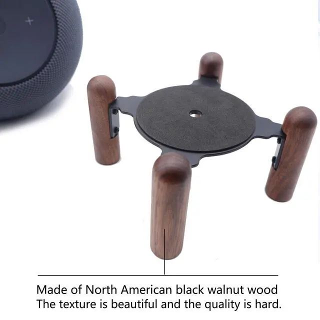 Alt view image 5 of 6 - Desk Stand Compatible for Echo Studio 2025 and Echo 4th Generation Black Walnut