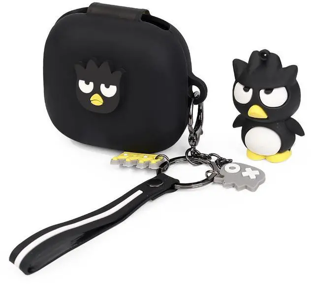 Main image of Silicone Case for Powerbeats Pro 2 Wireless Earbuds with Doll Lanyard Carabiner, Cute Cartoon Case Cover Protective Shockproof with Multiple Styles of Design for Powerbeats Pro 2 (Blackbird)