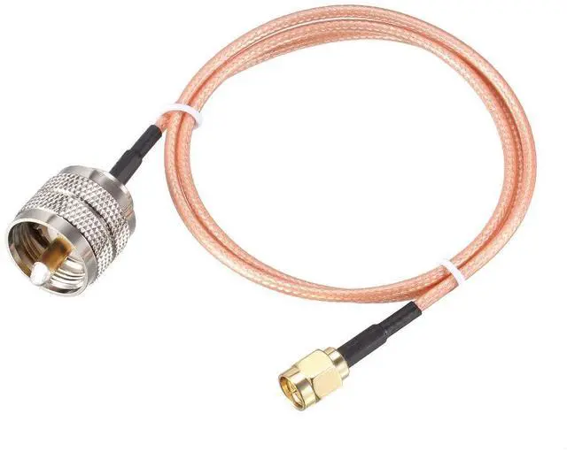 Main image of SMA Male to UHF PL-259 Male RG316 RF Coaxial Coax Cable 2 Ft