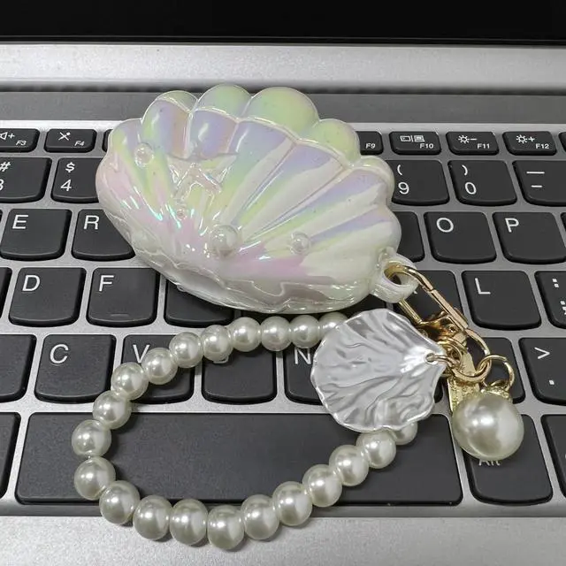 Alt view image 2 of 6 - for Airpods 4 Case, Beautiful Interesting Creative Glitter 3D Seashell Headphone Protective Shell for AirPods 4 Earphone Cover for Girls Women